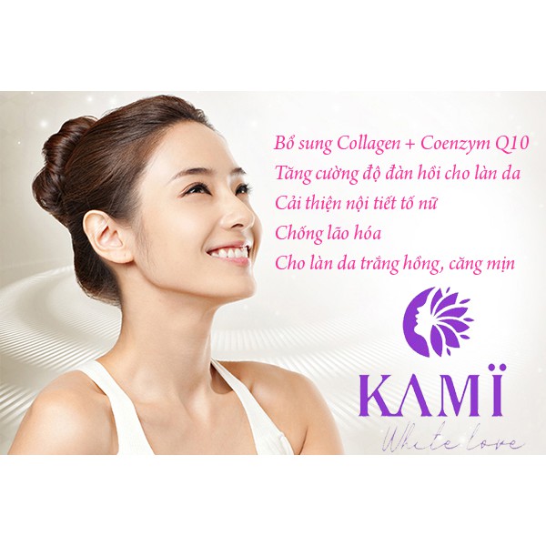[Hồi Xuân] Bổ Sung Collagen Thủy Phân KAMI WHITE LOVE 50 viên Collagen Nhập Khẩu Ý - Yoko Pharma | BigBuy360 - bigbuy360.vn