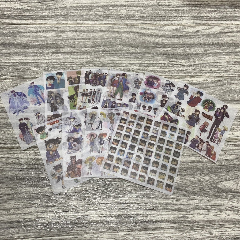 Ảnh dán lẻ tấm sticker Conan Thám tử lừng danh album ảnh dán anime idol dễ thương