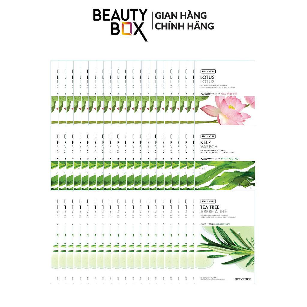 Combo 60 Mặt Nạ Sáng Da THE FACE SHOP Real Nature (tràm trà,hoa sen,rong biển) 20g