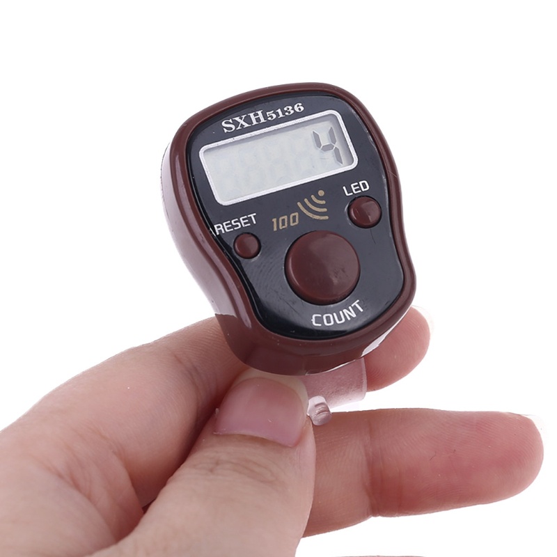 Máy Đếm Số Điện Tử Màn Hình LCD Kỹ Thuật Số Đeo Ngón Tay