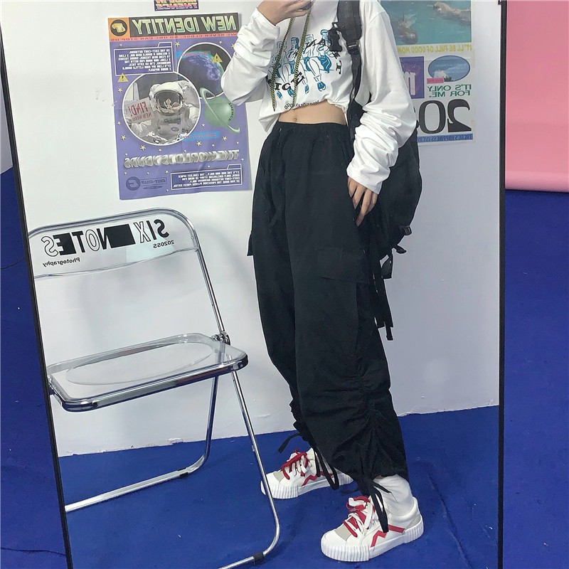 Quần Dài Ống Rộng Phối Túi Lớn Phong Cách Nhật Bản Mới | BigBuy360 - bigbuy360.vn