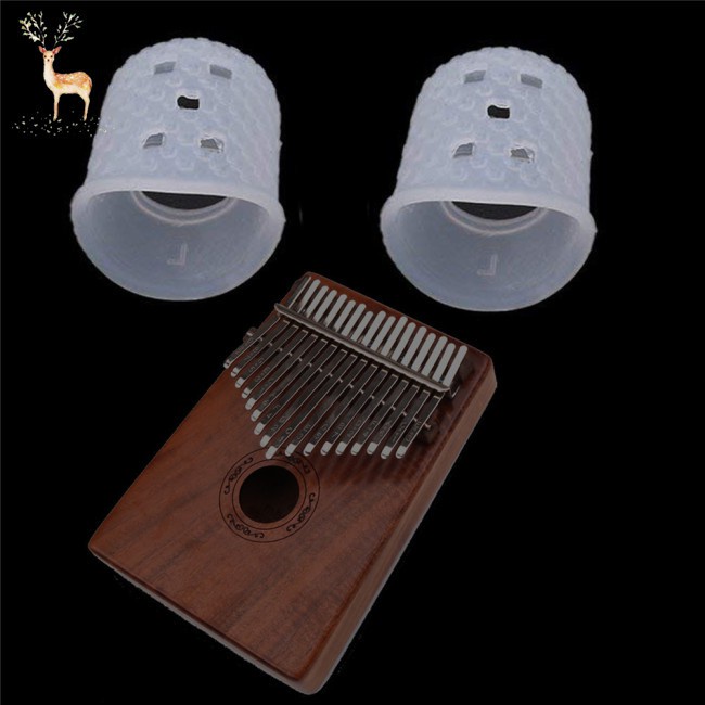 【Trong kho】 2pcs Finger Cover Relief Play Pain Gloves Silicone Hands Coat for Kalimba Thumb Piano Musical Instrument