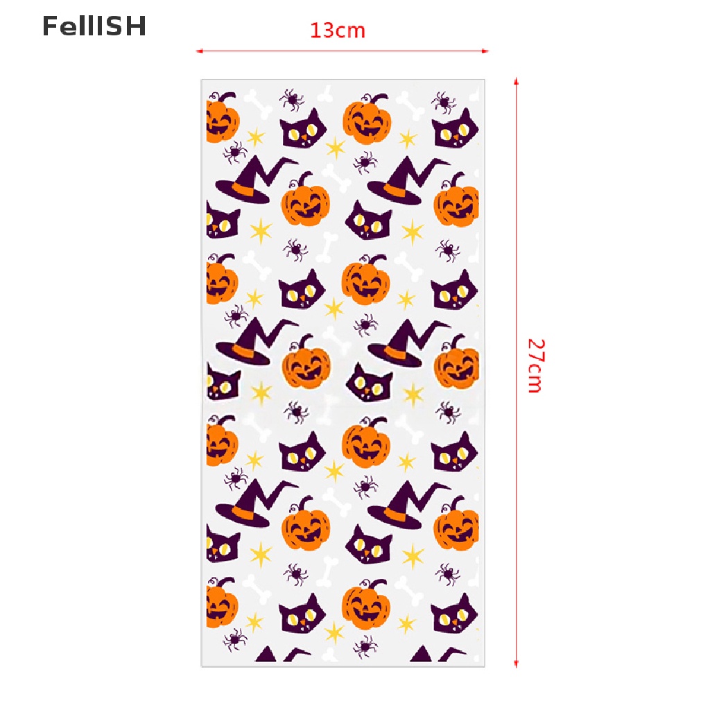 Bộ 50 Túi Nhựa Đựng Kẹo Phong Cách Halloween Cho Bé 439br