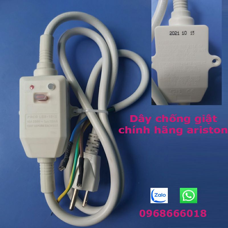 Dây chống giật bình nóng lạnh Ariston. Elcb chính hãng