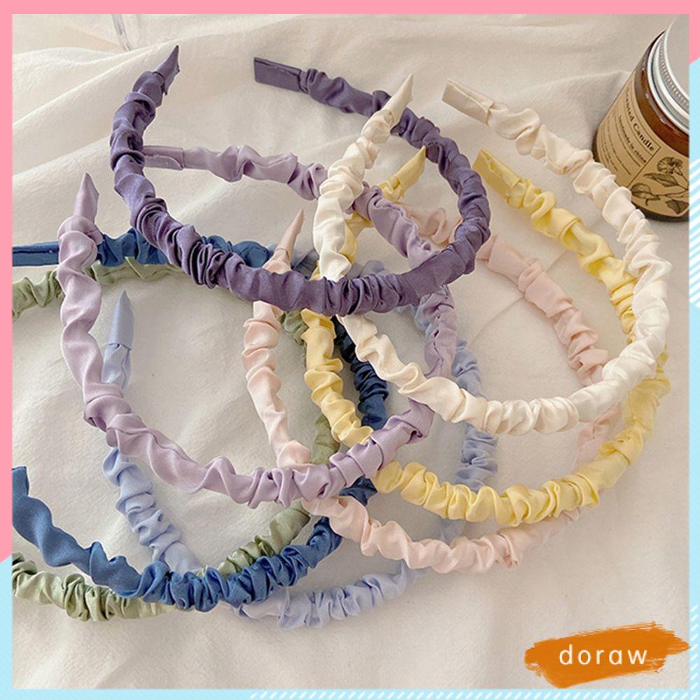 Băng đô vải lụa màu kẹo đơn giản thời trang dành cho nữ