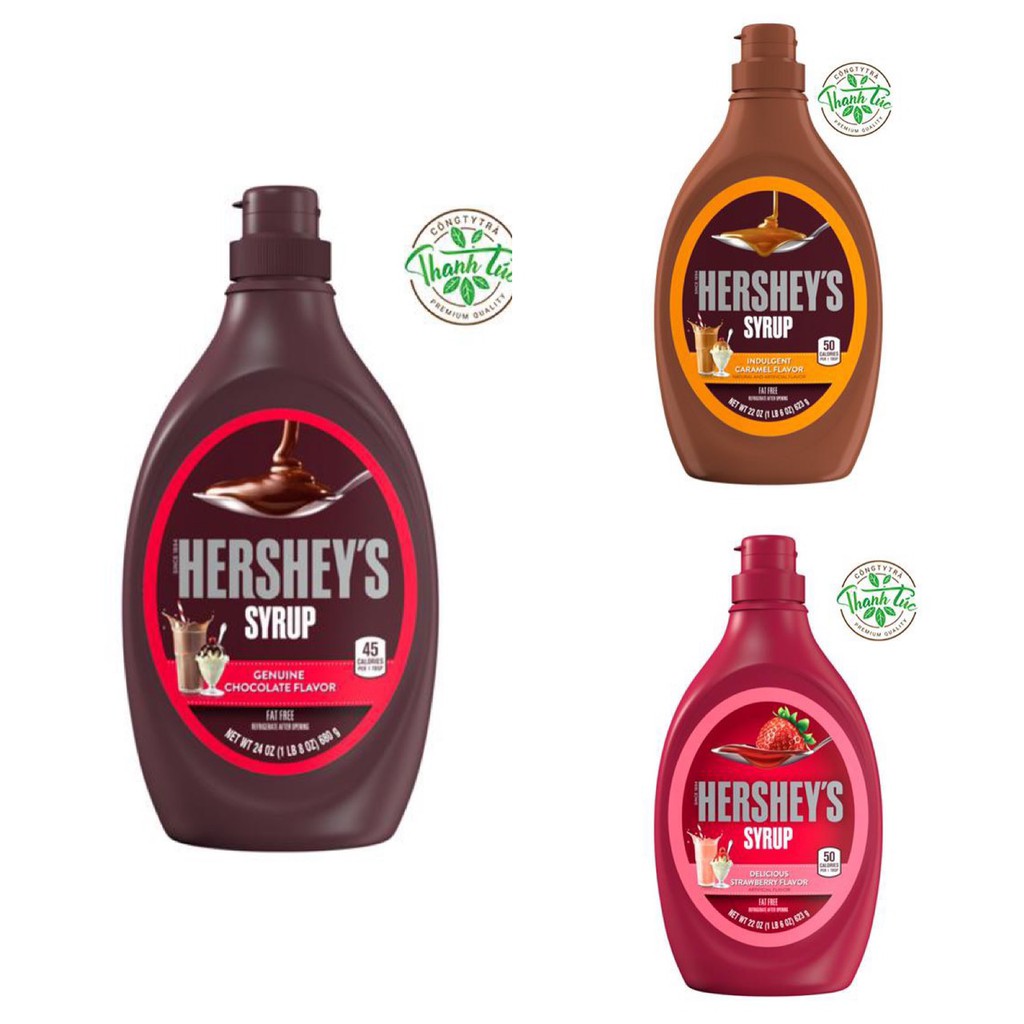 Sốt Topping Hershey's (Socola, Dâu, Caramel) Chai 680g & 1kg3