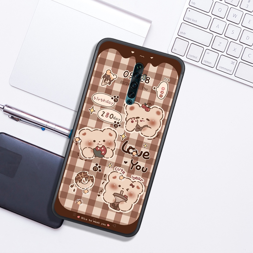 Ốp Lưng OPPO K3 - REALME X - RENo - RNEO 2 - RENO 2F , In Hình Gấu&Thỏ Siêu Cute và Đẹp.