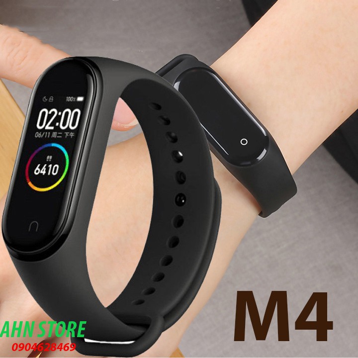 Vòng đeo tay thông minh Theo Dõi Sức Khỏe Đo Nhịp Tim Huyết Áp SmartBand M4 (xanh, đỏ)