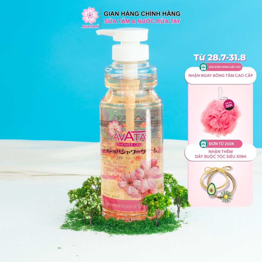 Sữa Tắm Bông Hoa JOJOBA AVATAR Hương Nước Hoa Nhật Bản 900ml