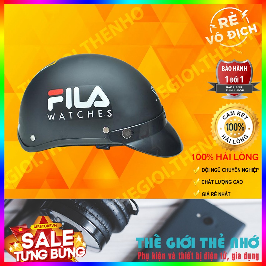 NÓN BẢO HIỂM FILA - MÀU ĐEN CỰC ĐẸP- GIÁ CỰC RẺ Luna Outlet