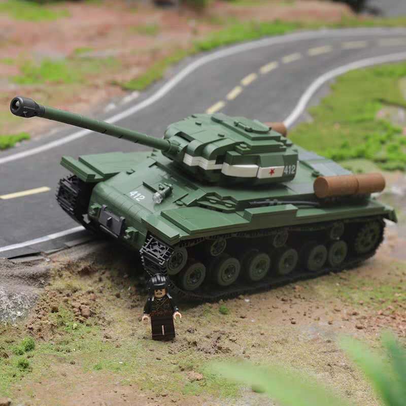 [Mã LIFE0503TOYS1 giảm 10% đơn 150k] Đồ chơi Lắp ghép Mô hình Xe Tank IS-2M Heavy Tank Soldier Weapon WW2 100062