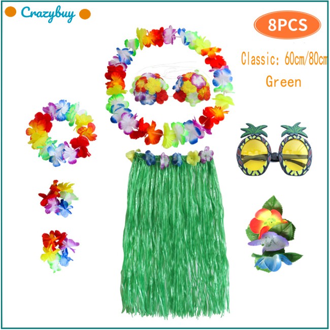 Bộ 8 Món Đồ Hóa Trang Hula Hawaii Quyến Rũ Cho Nữ | BigBuy360 - bigbuy360.vn