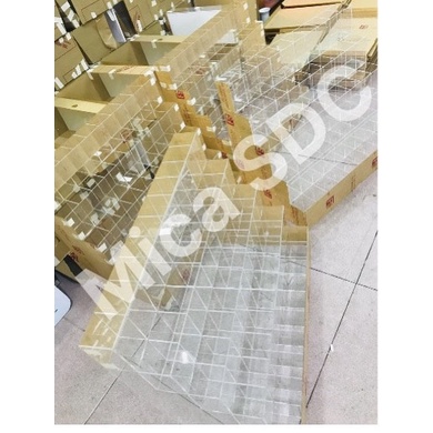 (Sale)Kệ đựng bút bằng mica size lớn 35 ô và 50 ô- Kệ Mica trong suốt
