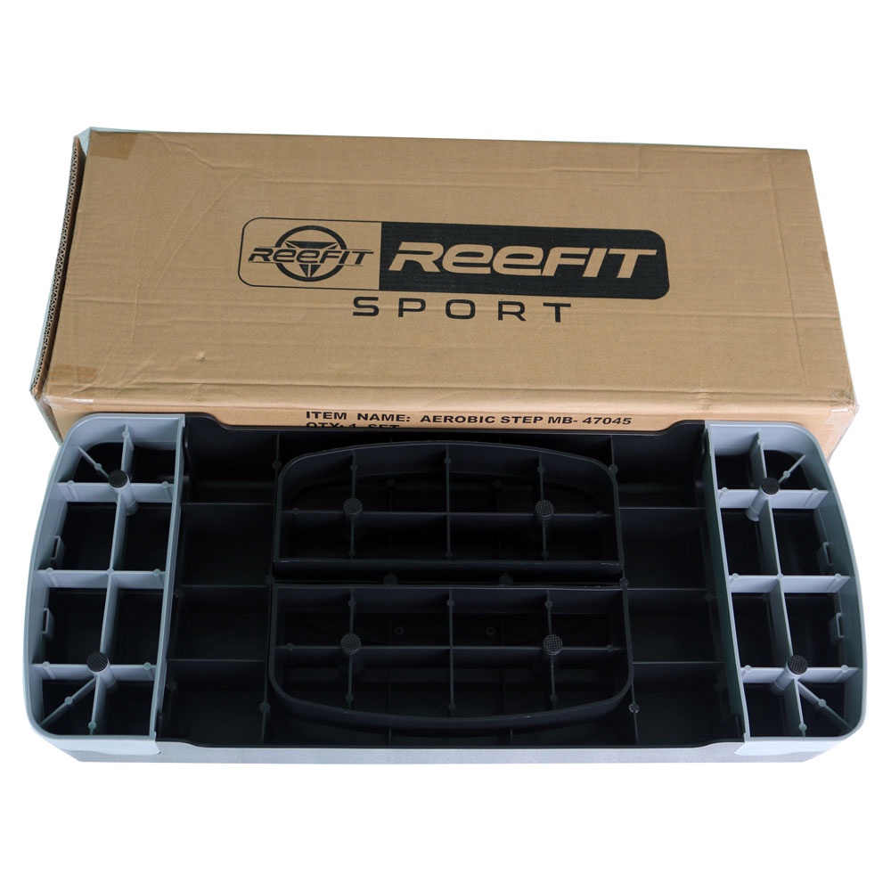 Reefit Sport_Bục bệ dậm nhảy, bục bệ bàn đạp Yoga & Aerobic Reefit 68cm màu đen xám RF 47045