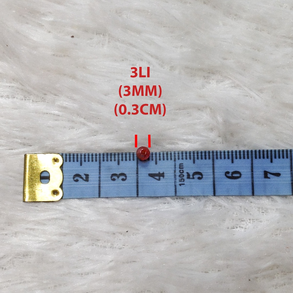 50 viên đá pha lê thoi size 3mm Hạt cườm xỏ vòng tay lấp lánh nhiều màu