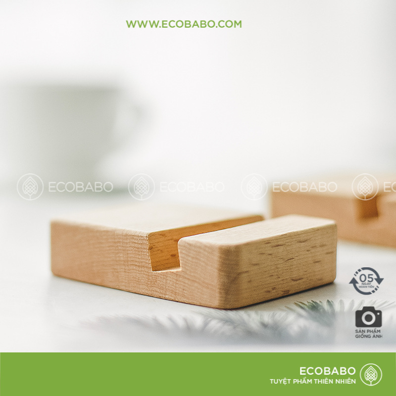 Giá gỗ kẹp đỡ điện thoại, ipad - ECOBABO