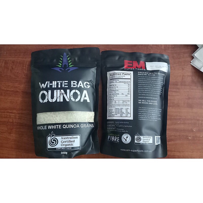 Hạt Diêm mạch Hữu Cơ Organic White Bag Quinoa