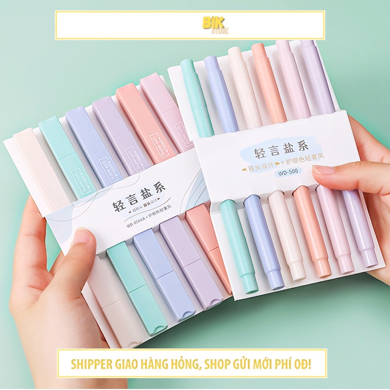 Bút highlight dạ quang màu pastel cho học tập và làm việc-BHL01