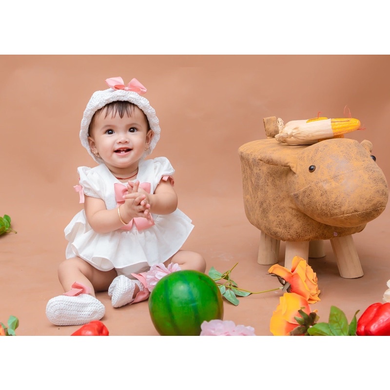 [Tặng túi tỏi] Set body cho bé, body cho bé, set đồ đầy tháng thôi nôi, set body nơ hồng cộc tay