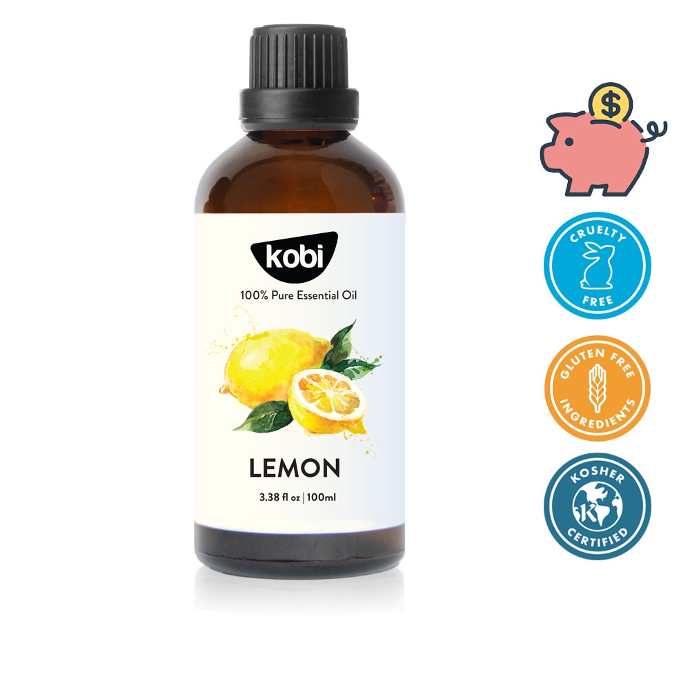 Tinh dầu Chanh Tươi Kobi Lemon essential oil giúp thơm phòng, se da, tinh thần sảng khoái - 100ml