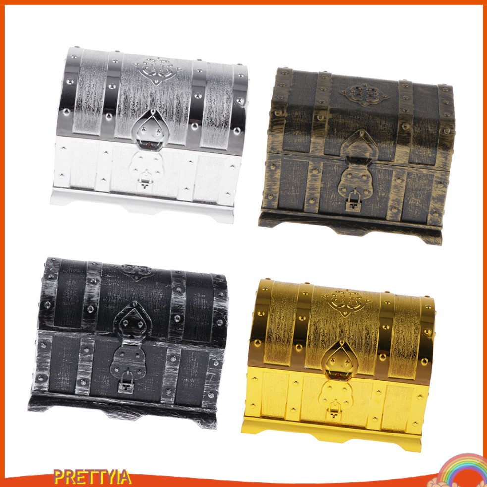 Hộp Đồ Chơi Kho Báu Cướp Biển Màu Sắc Cổ Điển Dành Cho Trẻ Em