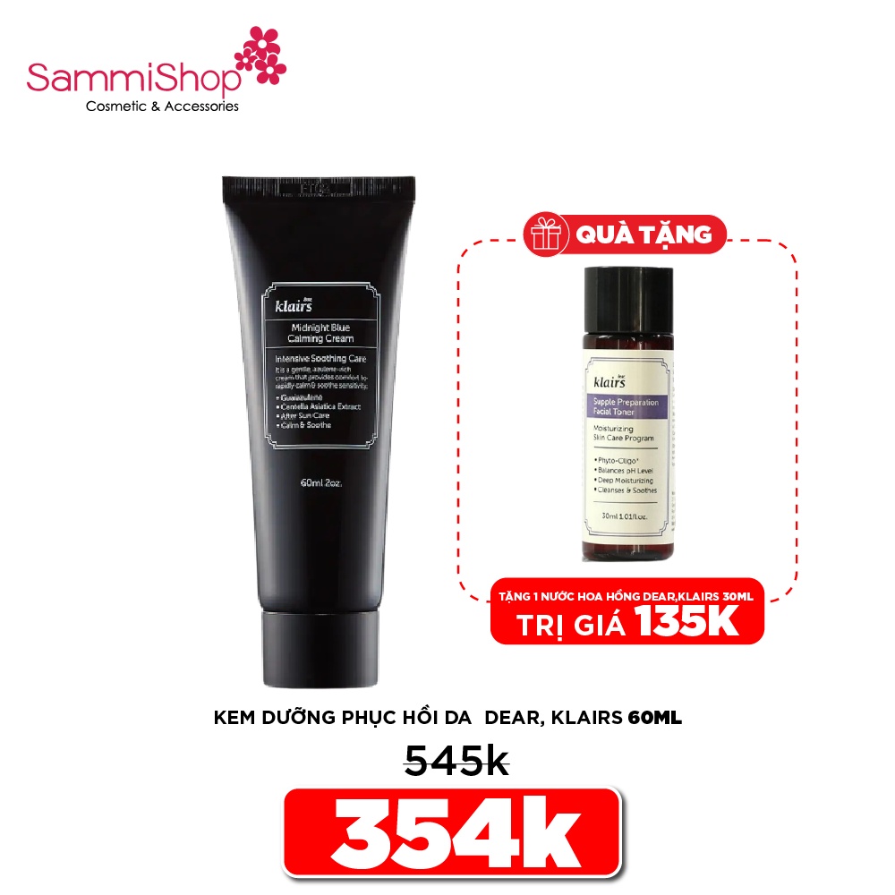 Kem dưỡng Klairs Midnight Blue Calming Cream 60ml