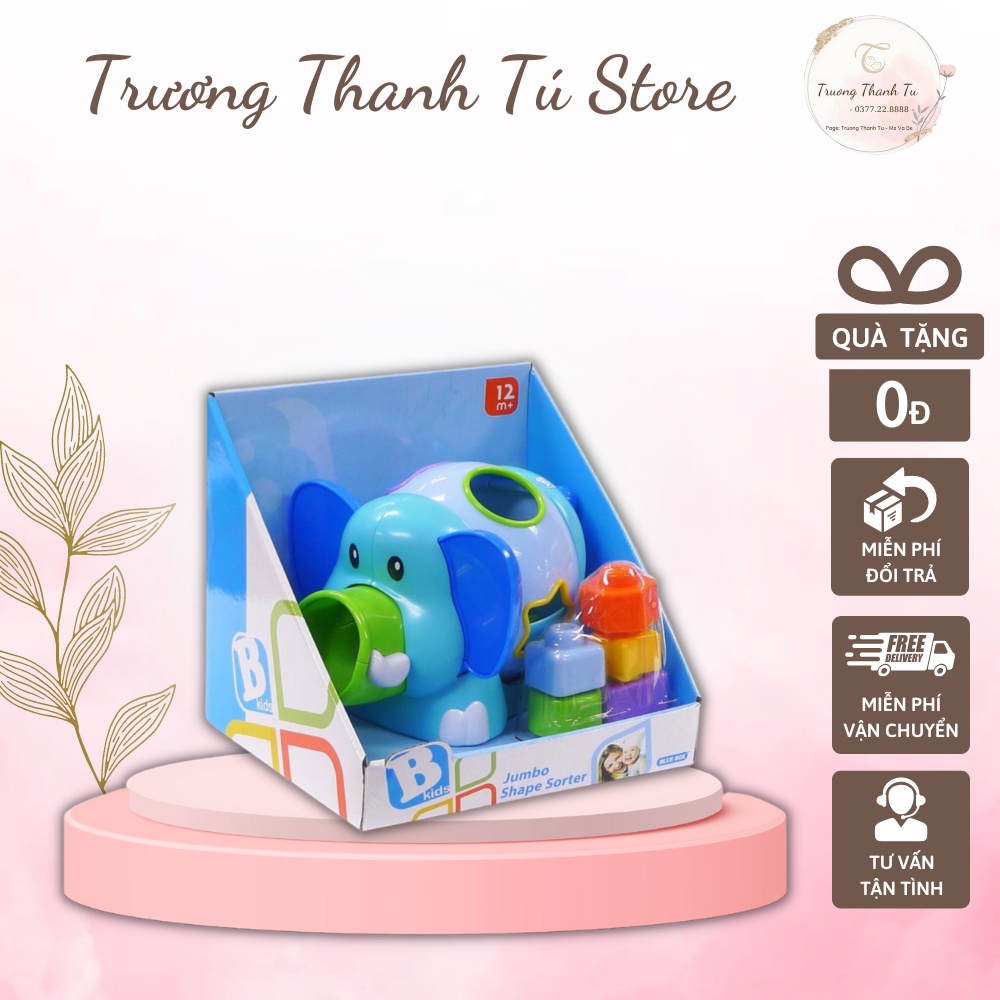 Jumbo Shape Sorter - Chú Voi Thả Khối Jumbo Đồ Chơi Vui Nhộn Cho Bé