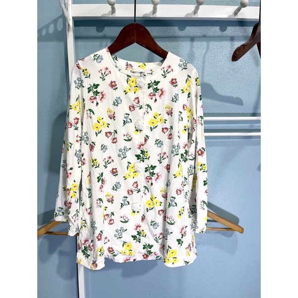 Váy dài tay bé gái Fortyore 5-8 tuổi  Áo váy cotton mềm xuất Nhật 0622