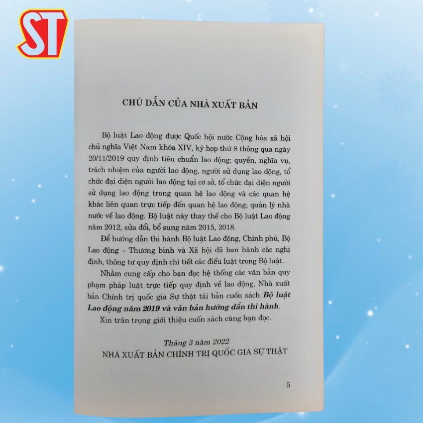 [Sách] Bộ luật lao động năm 2019 và văn bản hướng dẫn thi hành