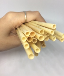 Ống hút cỏ lúa mì khô (Combo 100 ống)