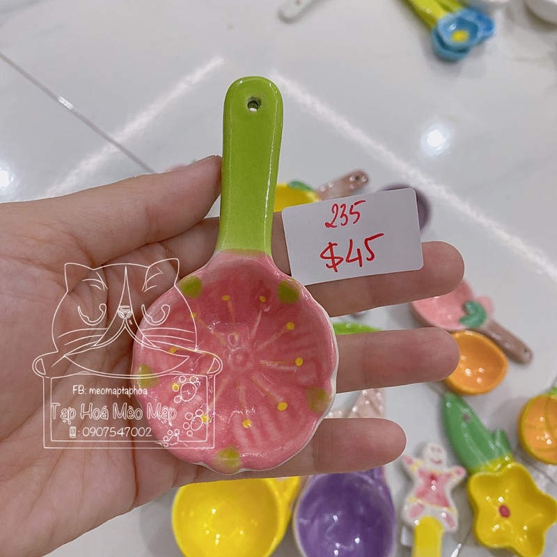 Thìa decor, múc hạt bằng gốm