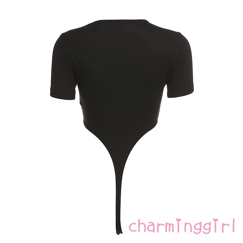Áo Liền Quần Tay Ngắn Dây Đan Chéo Một Mảnh Gợi Cảm Cho Nữ | BigBuy360 - bigbuy360.vn