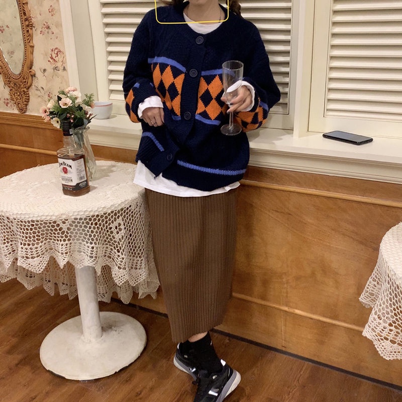 [SPOT] Cassaccoon sọc áo khoác áo choàng so với phong cách retro của Hàn Quốc