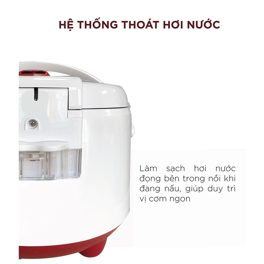 Nồi cơm điện Cuckoo CR-1056V/WHRDVN màu trắng đỏ dung tích 1.8L