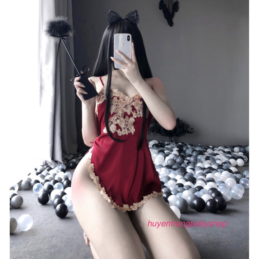 Đầm ngủ lụa sexy 5 màu cao cấp xẻ hông kèm chip cực độc  #iosgirl #vsbg 394 | BigBuy360 - bigbuy360.vn