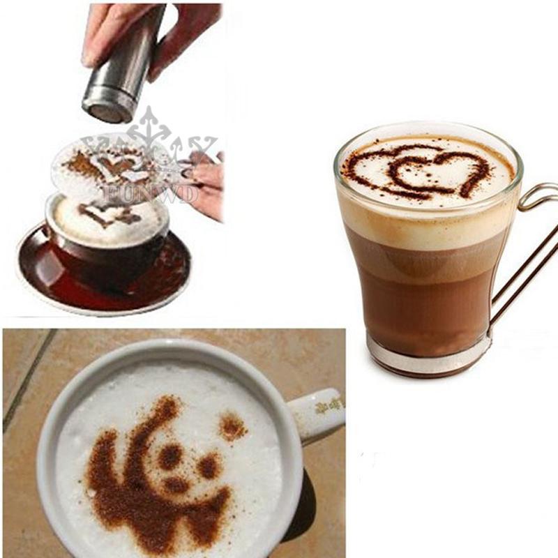 Latte Art tools Powder Duster Replace Stainless Steel Stencils Tool Accessories【Discount】