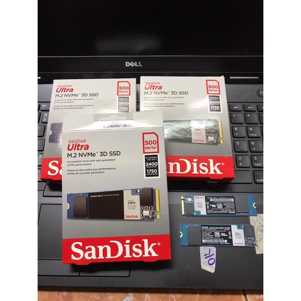 ssd nvme 500gb 2280 sandisk ít giờ chạy cty thanh lý bảo hành 3 năm