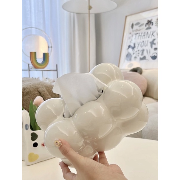 Hộp đựng khăn giấy trang trí phòng khách phong cách Bắc Âu