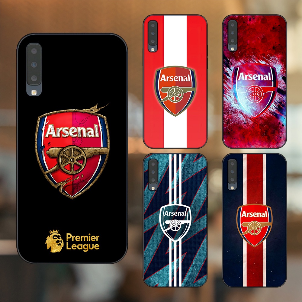 Ốp lưng Samsung A7 2018 viền đen in hình Arsenal FC