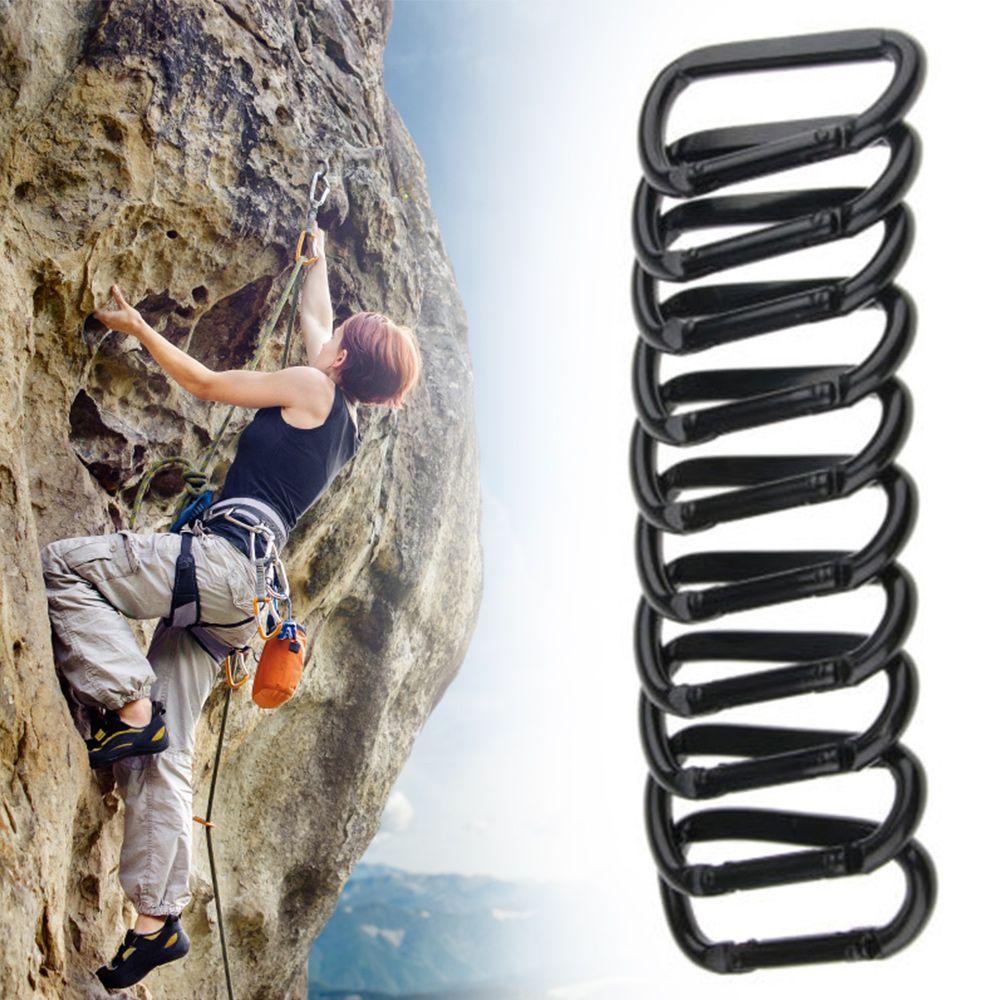 MUVAKO Set 10 / 20 Móc Khóa Leo Núi Bằng Hợp Kim Nhôm Màu Đen