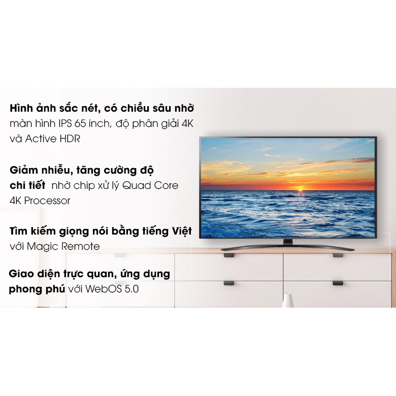 Smart Tivi LG 4K 65 inch 65UN7400PTA (Miễn phí giao tại HCM-ngoài tỉnh liên hệ shop)