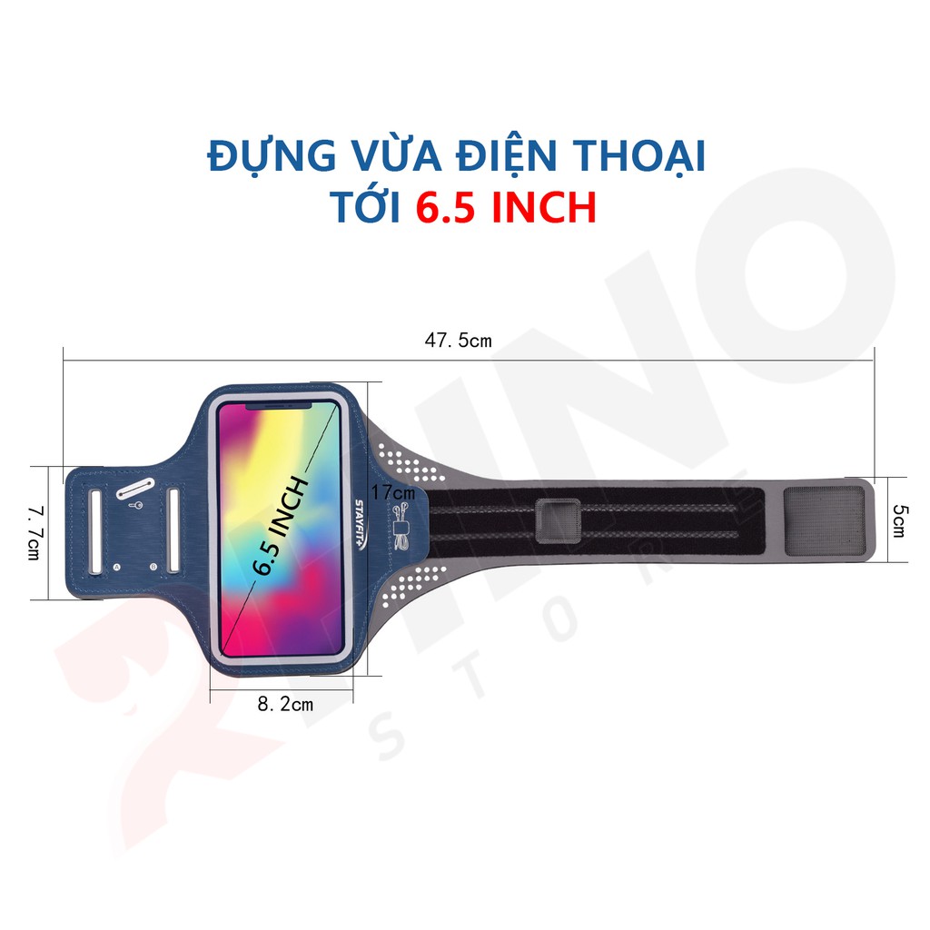 Túi đeo tay chạy bộ, túi đeo tay đựng điện thoại tập thể dục Rhino B102 Kháng nước, chống thấm tới 6.5 Inch  giá tốt