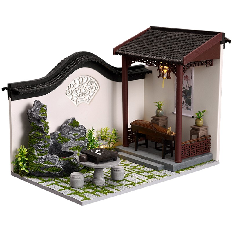 Mô hình nội thất nhà gỗ mini DIY cho nhà búp bê Chinese Style Series OH