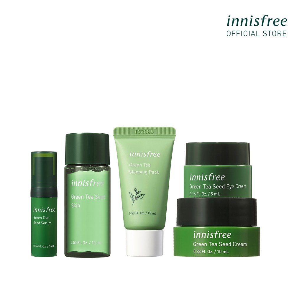 [Mã COSIF05 giảm 10% đơn 400K] (Quà tặng không bán) Bộ sản phẩm dưỡng ẩm Green Tea mini innisfree