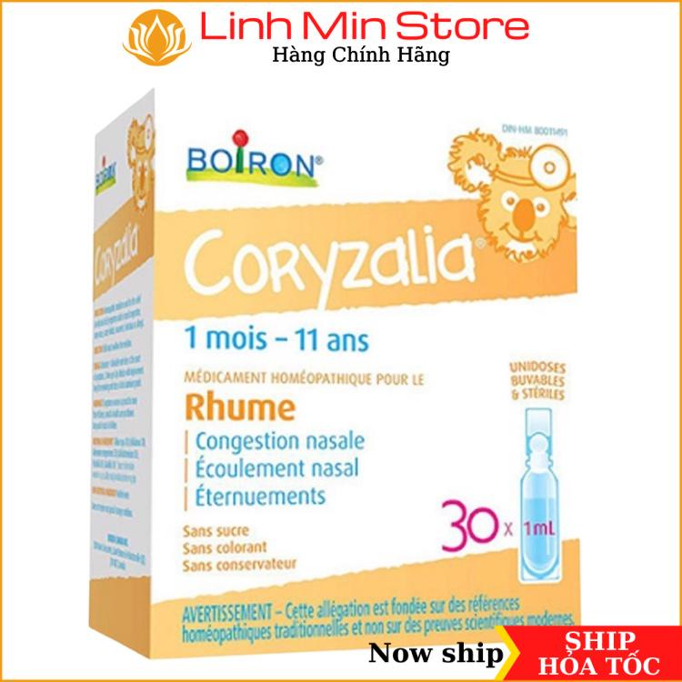 Muối Uống Hết Sổ Mũi Cho Bé Boiron Coryzalia Cold Canada - Vi Lượng Đồng Căn Từ 1 tháng-11 Tuổi Giảm Nghẹt Mũi, Cảm Lạnh