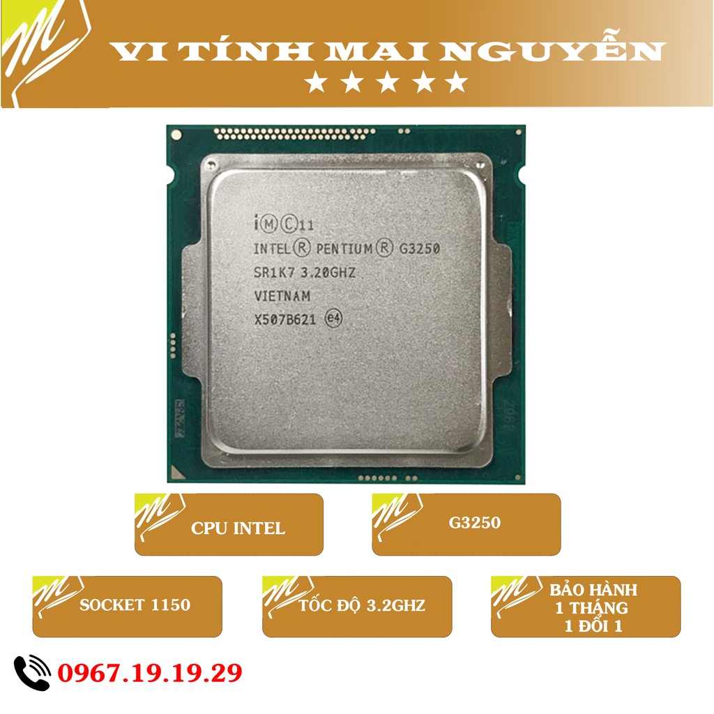 Chip xử lí CPU G3450, G3220, G3250, G3260, G3420 . BH 1 tháng.