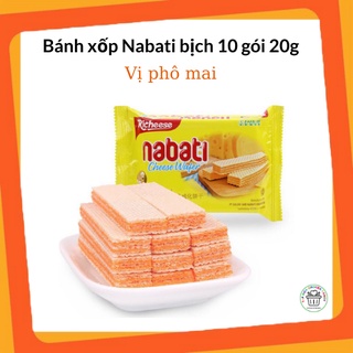 Bánh xốp Nabati bịch 10 gói 20g (gồm 2 vị phô mai và sữa chua phúc bồn tử)