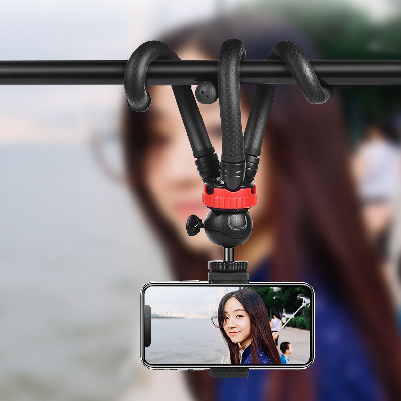 Tripod Bạch Tuộc Dùng Cho Điện Thoại, Máy Ảnh, Gopro Có Bán Kèm Đế Kẹp Điện Thoại, Remote Bluetooth