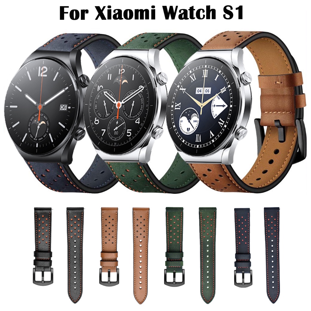 Dây đeo da JANSIN thay thế cho đồng hồ thông minh Xiaomi Watch S1