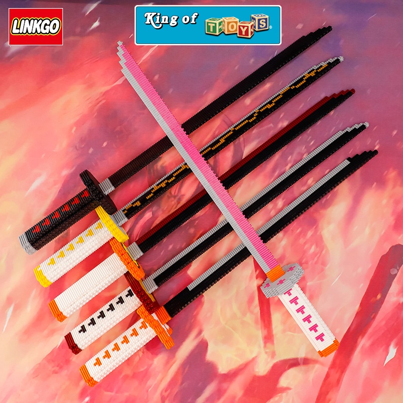Đồ Chơi Lắp Ráp Xếp Hình LINKGO XINZ Mô Hình Thanh Kiếm Kimetsu no yaiba, Zoro One Piece - KING OF TOYS